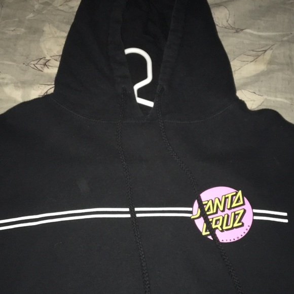 Black Santa cruz skate hoodie - Picture 1 of 2